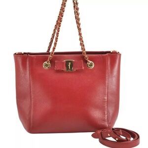 Salvatore Ferragamo Vara Fita Tote